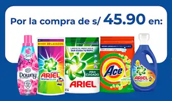 Plaza Vea Por la compra Downy / Ariel / Ace oferta
