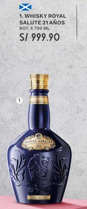 Wong Whisky Royal Salute 21 años bot. x 700ml oferta