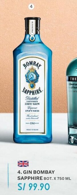 Wong Gin Bombay Sapphire bot. x 750ml oferta