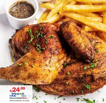 Wong Pollo c/Papas Wong oferta