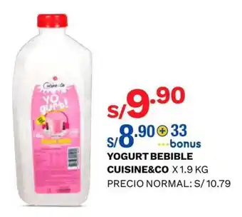 Wong Yogurt Bebible Cuisine & Co x 1.9kg oferta