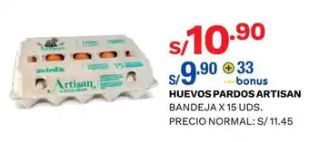 Wong Huevos PArdos Artisan bandeja x 15 uds. oferta
