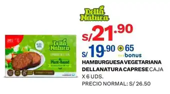 Wong Hamburguesa Vegetariana Della Natura Caprese caja x 6 uds. oferta