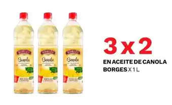 Wong En Aceite de Canola Borges 3 x 1L oferta