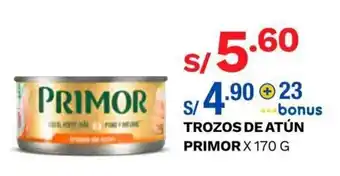 Wong Trozos de Atún Primor x 170g oferta