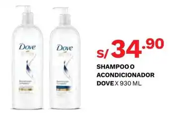 Wong Shampoo o Acondicionador Dove x 930ml oferta