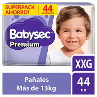 InkaFarma Pañal babysec premium super mega talla xxg - paquete 44 un oferta