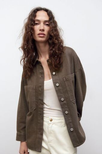 ZARA Sobrecamisa denim oferta