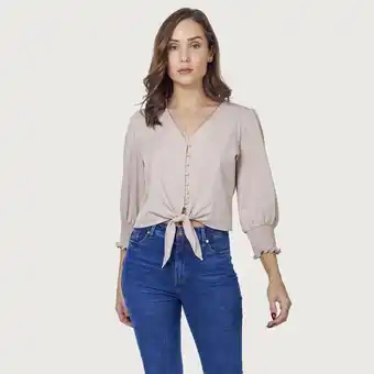 Mentha & Chocolate Blusa makena beige oferta