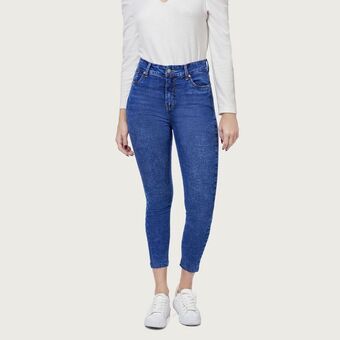 Mentha & Chocolate Jean skinny push up azul oferta