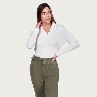Mentha & Chocolate Polo abril hueso oferta