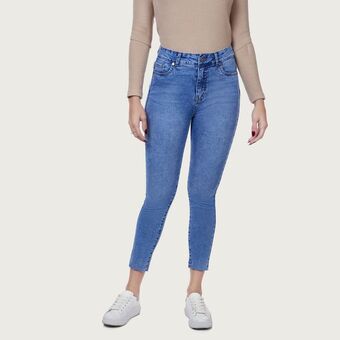 Mentha & Chocolate Jean skinny push up celeste oferta