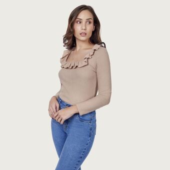 Mentha & Chocolate Polo adele beige oferta