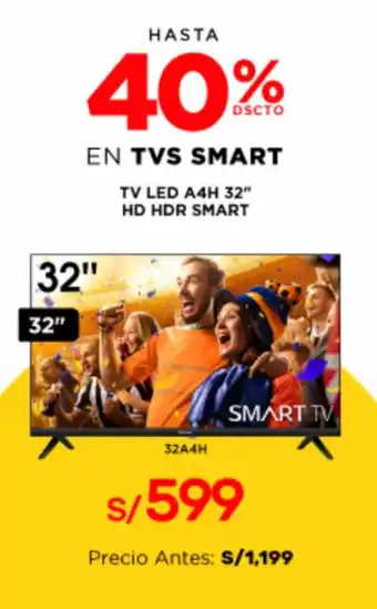 La Curacao Smart TV LED A4H 32" HD HDR oferta