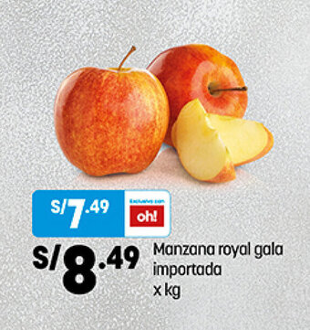 Plaza Vea Manzana Royal Gala Importada x kg oferta