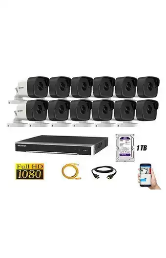 Tiendas EFE Cámara de seguridad ip poe 1080 púrpura exterior kit 12 hikvision disco 1tb wd púrpura oferta