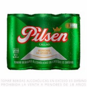 Sixpack cerveza pilsen callao lata 269ml