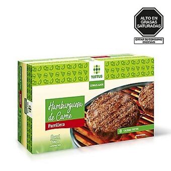 Tottus Hamburguesa parrillera de carne 85 gr pack 8 unidades oferta
