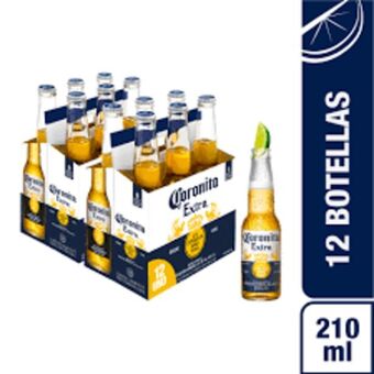 Pack x2 cerveza corona 6pack - botella 210 ml - unidad