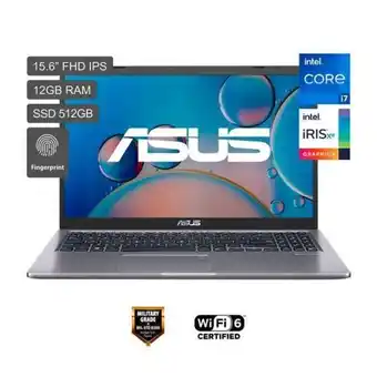 Hiraoka Laptop asus x515ea-bq1749w 15.6" intel core i7-1165g7 512gb ssd 12gb ram oferta