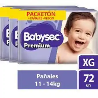 Freshmart Pack x3 pañal babysec premium pack xg x 72 un - unidad oferta