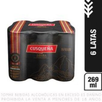 Metro Sixpack cerveza cusqueña negra lata 269ml oferta