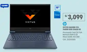 Plaza Vea HP Victus Gaming CI5-11400H 8GB 256GB SS oferta
