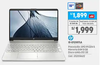 Plaza Vea HP 15-EF2507LA oferta