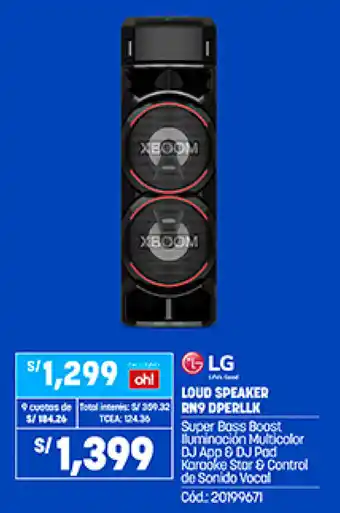 Plaza Vea LG Loud Speaker RN9 DPERLLK oferta