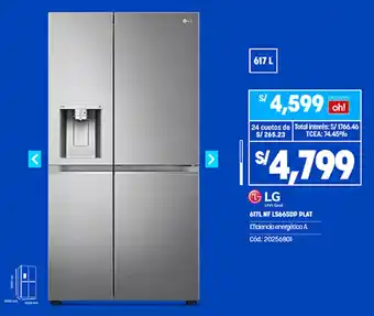 Plaza Vea LG 617L NF LS66SDP Plat oferta