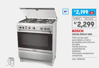 Plaza Vea Bosch Cocina PR0547 Inox oferta