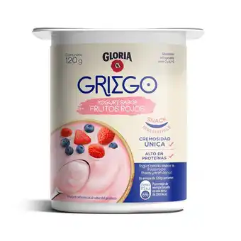 Tottus Yogurt griego gloria frutos rojos 120 gr oferta