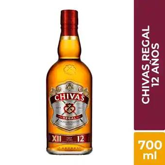 Tottus Whisky chivas 12 años 700 ml oferta