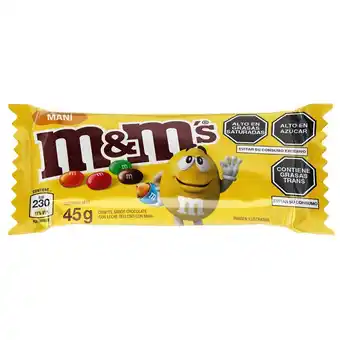 Tottus Confite chocolate m&m con leche y maní 45 gr oferta
