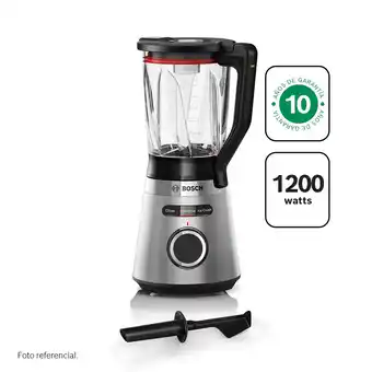 Tottus Licuadora bosch 1.5lt 1200w 12 velocidades mmb6382m silver oferta
