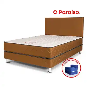 Tottus Dormitorio majestic marrón 1.5 plazas + sofá cama oferta