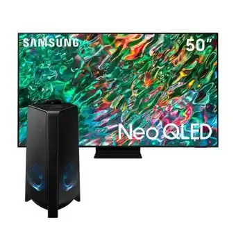 Hiraoka Tv samsung neo qled 4k mini led smart 50" qn50qn90bagxpe (2022) + equipo de sonido samsung bluetooth 500w mx-t50/pe oferta