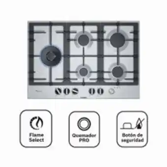 Metro Bosch cocina empotrable a gas pcs7a5m90 5 hornillas oferta