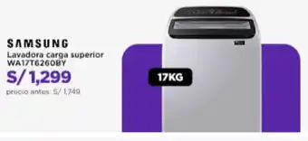 Ripley Samsung Lavadora Carga Superior WA17T626BY oferta