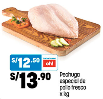Plaza Vea Pechuga Especial de Pollo Fresco x kg oferta