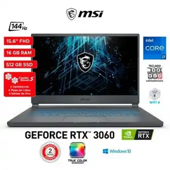 Laptop gamer msi stealth 15m-a11uek 15.6" intel core i7-11375h 512gb ssd 16gb ram