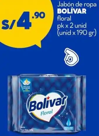Jabón de Ropa Bolívar Floral pk x 2 Unid 190gr
