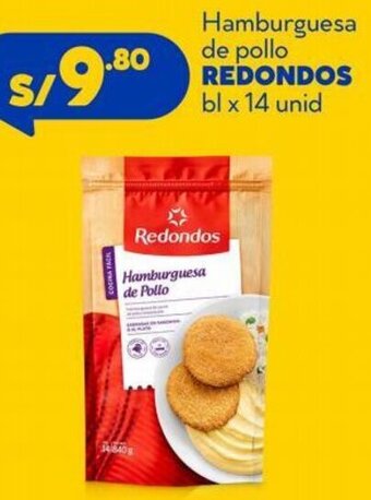 Hamburguesa de Pollo Redondos bl x 14 Unid