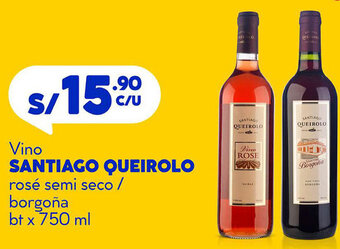 Plaza Vea Vino Santiago Queirolo 750ml oferta