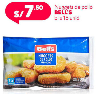 Plaza Vea Nuggets de Pollo Bell's bl x 15 Unid oferta