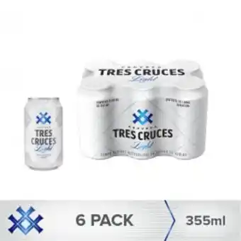Freshmart Cerveza tres cruces light 6pack - lata 355ml - unidad oferta