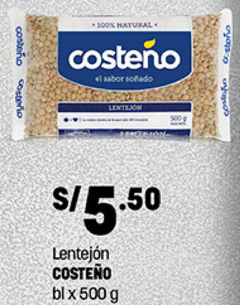 Plaza Vea Lenteja Costeño 500g oferta