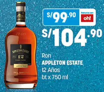 Plaza Vea Ron Appleton Estate 12 Años bt x 750ml oferta