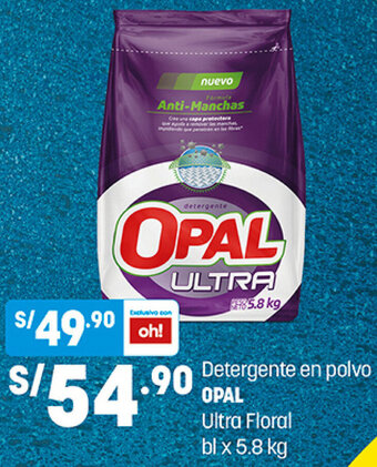 Plaza Vea Detergente en Polvo Opal Ultra Floral bl x 5,8kg oferta