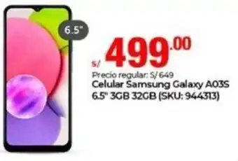 Metro Celular Samsung Galaxy A03S 6,5" oferta